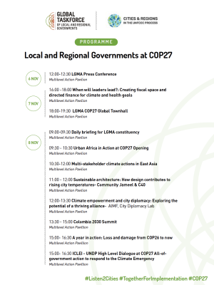 Local and Regional Governments Programme at COP27