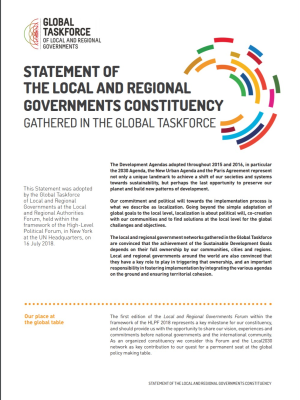 Statement of the Local and Regional Governments constituency