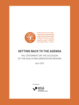Getting Back to the Agenda - HIC Statement