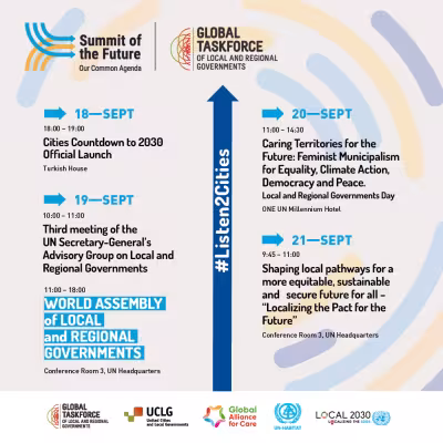 Mayors and governors come together in the World Assembly of Local and Regional Governments to call for a Pact that guarantees better lives everywhere